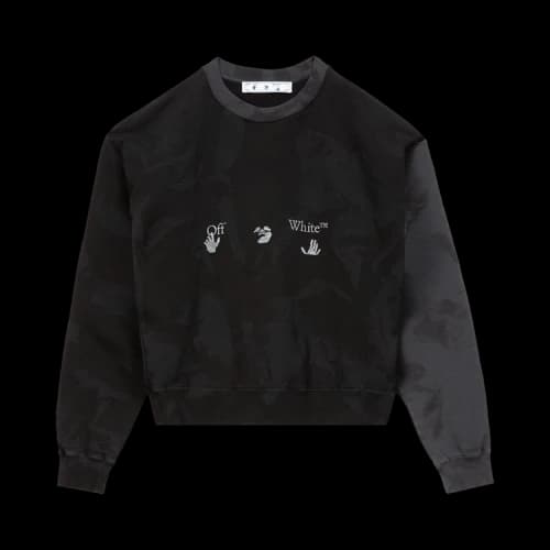 Off-White SS21 Camouflage Printing Logo Round Neck Black