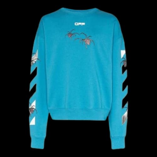Off-White SS20 Arachno Arrow Sweatshirt Blue
