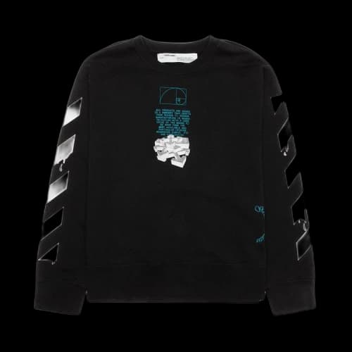 Off-White Dripping Arrows Incompiuto Crewneck 'Black/White'
