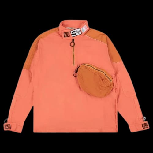 Off-White Parachute Half Zip Sweatshirt 'Coral'