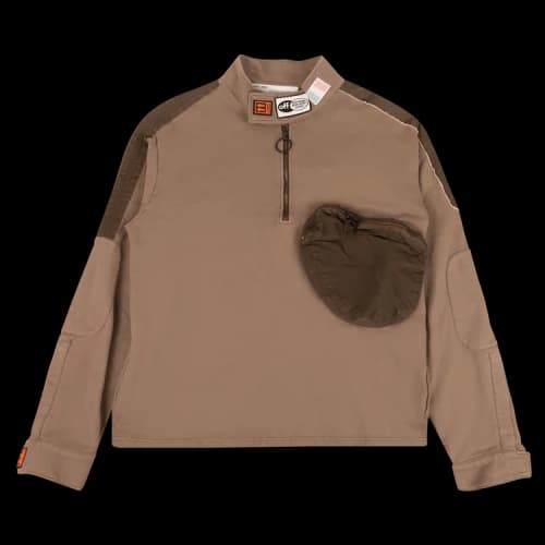 Off-White Parachute Half Zip Sweatshirt 'Brown'