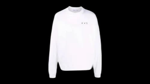 OFF-WHITE Big Ow Skate Fit Sweatshirt White