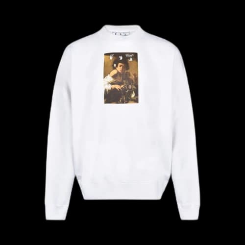 Off-White Caravaggio Boy Skate Crewneck 'White/Multi'