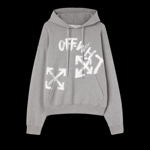 Off-White Paint Script Skate Crewneck 'Melange Grey'