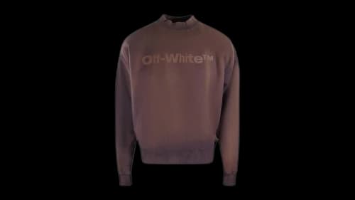 OFF-WHITE Laundry Logo Skate Fit Aubergine Sweatshirt Purple