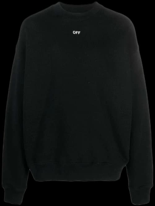 OFF-WHITE Logo-Print Cotton T-shirt Black/White