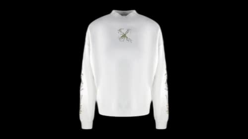 OFF-WHITE Splash Arrow Skate Fit Sweatshirt White