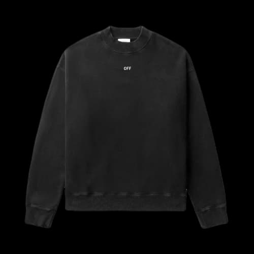 Off-White Stamp Mary Skate Crewneck 'Black/White'