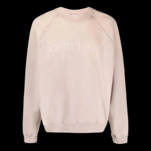 Off-White Logo-Print Cotton Sweatshirt 'Pink' (Women's)