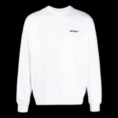 Off-White SS22 Solid Color Round Neck Long Sleeves Version White