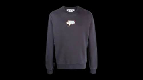OFF-WHITE Thunder Skate Fit Crewneck Navy Sweatshirt Blue