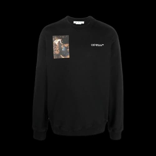 Off-White Caravaggio Lute Slim Crewneck 'Black/White'