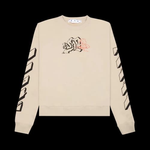 Off-White SS22 Back Classic Logo Printing Round Neck Long Sleeves Ordinary Version