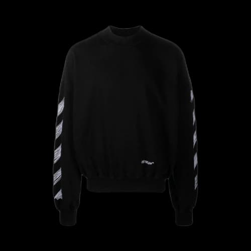 Off-White Scribble Diag Boxy Crewneck 'Black/White'