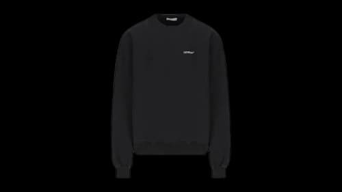 OFF-WHITE Scratch Arrow Design Oversized Fit Sweatshirt Black