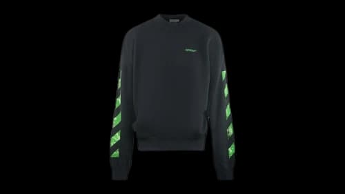 OFF-WHITE Moon Tab Design Oversized Fit Sweatshirt Black