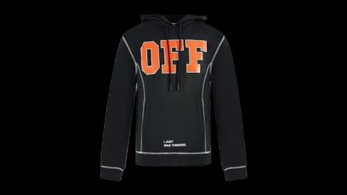 OFF-WHITE Bold Logo Hoodie Black