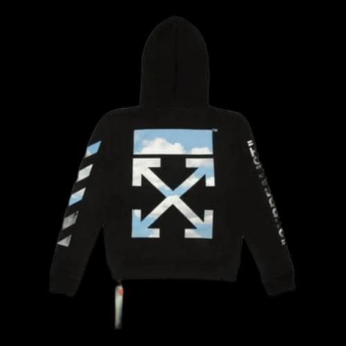 Off-White Surrealist Printing Series Orange Zipper Loose Fit Black