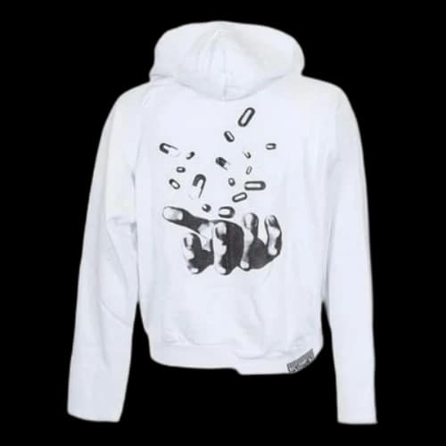 Off-White Applique Hooded Sweater Unisex White
