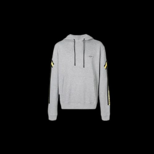Off-White Fw18 Arrows Normal Fit Hooded Sweater 'Grey Yellow'