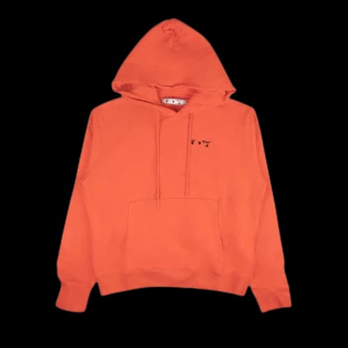 Off-White FW20 Logo Printing Hooded Pullover Men Orange