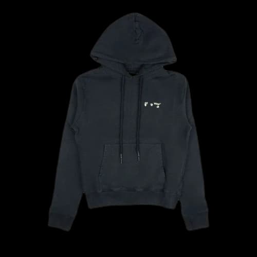 Off-White FW20 Logo Printing Loose Hooded Pullover Men Grey