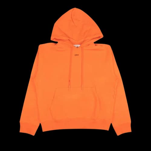 Off-White FW20 Stencil Hooded Pullover Men Orange