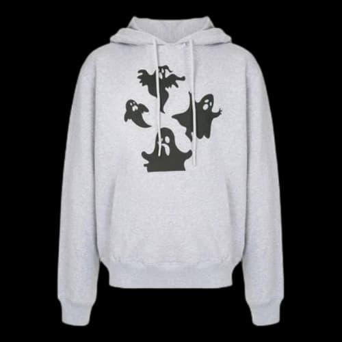 Off-White Devil Printing Hooded Long Sleeves Gray