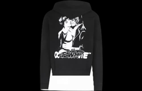 Off-White FW20 Kissing Printing Hooded Pullover Men Black