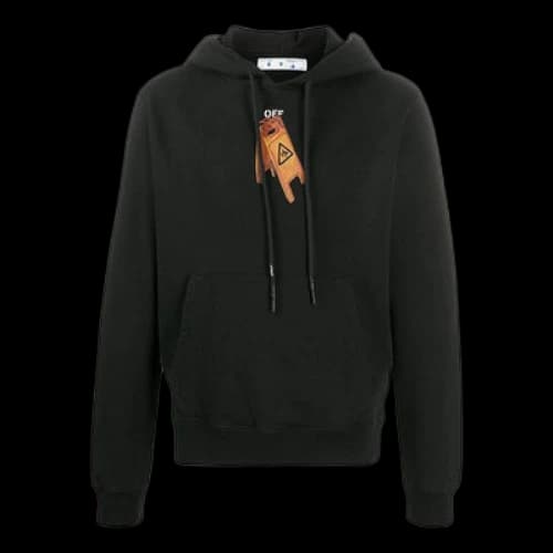 Off-White Pascal Printing Hooded Pullover Men Black