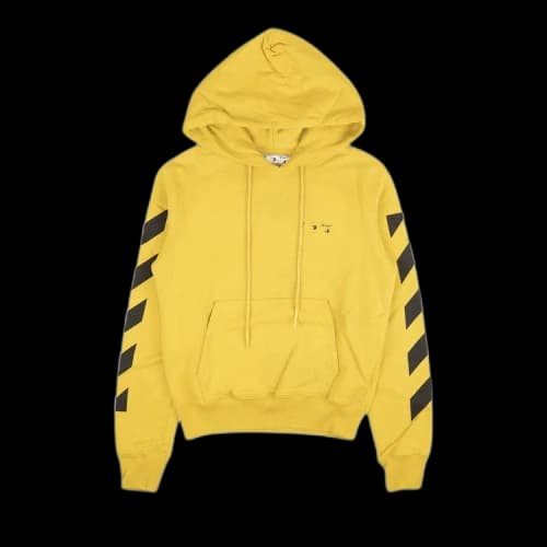 Off-White Arrow Applique Hooded Sweater Men's Yellow