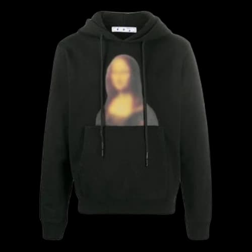 Off-White Mona Lisa Printing Hooded Pullover Men Black