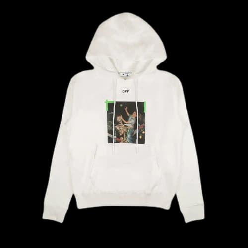 Off-White Arrows Printing Hooded Pullover Men White