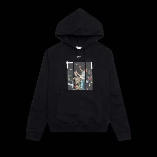 Off-White Pascal Print Slim Hoodie 'Black/White'