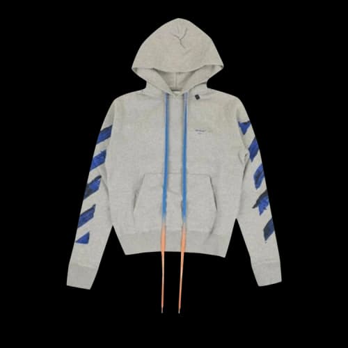 Off-White Acrylic Hooded Sweatshirt 'Grey'