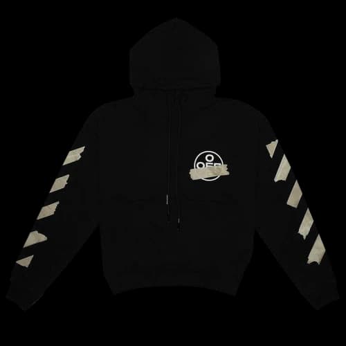 Off-White Tape Diag Arrows Hoodie 'Black'