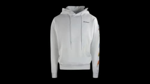 OFF-WHITE Smr Print Logo Slim Fit Hoodie White