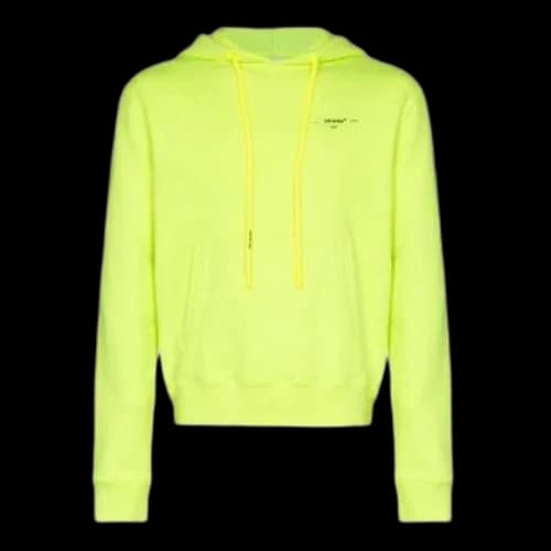 Off-White Embroidery Arrow Kangaroo Pocket Hooded Pullover Men Green