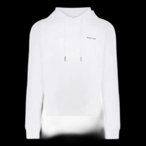 Off-White SS19 Printing Drawstring Printing Cotton Fleece Men White