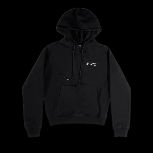 Off-White Logo Slim Hoodie 'Black/White'