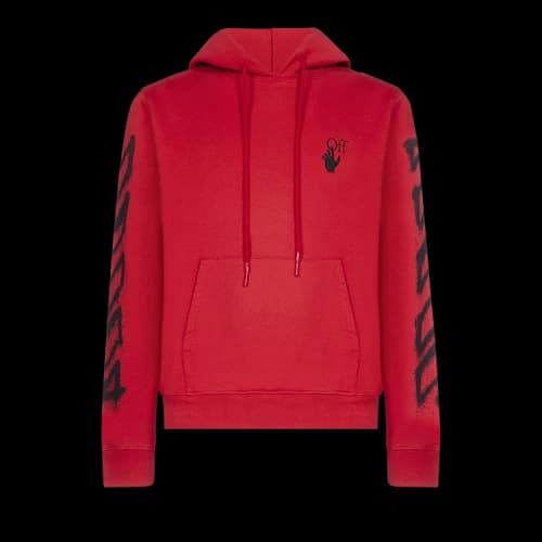 Off-White SS21 Twill Printing Logo Loose Fit Red