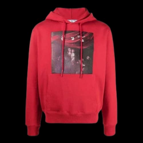 Off-White SS21 Caravaggio Arrow Printing Loose Fit Red