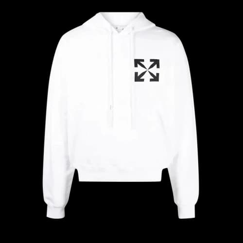 OFF-WHITE Arrows Print Hoodie White/Black