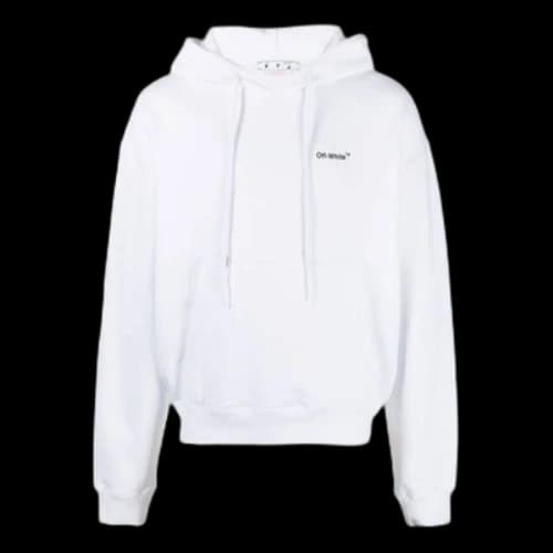 Off-White FW22 Printing Casual Hooded Long Sleeves Version White