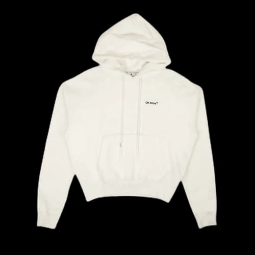 Off-White Outline Over Arrow Hoodie 'White'