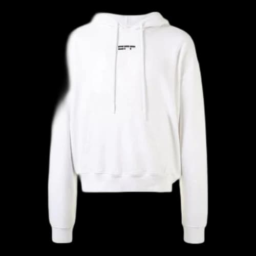 Off-White FW20 Logo Printing Hooded Pullover Men White