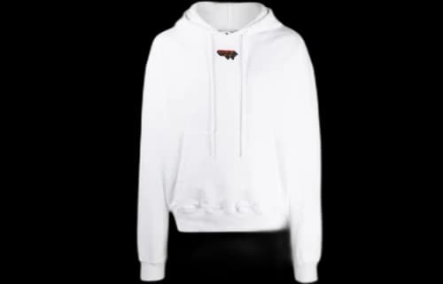 Off-White FW20 Logo Hooded Pullover Men White