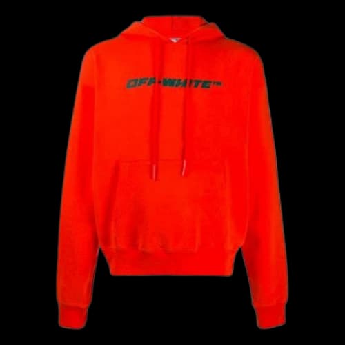 Off-White FW20 Trellis Loose Hooded Pullover Men Orange