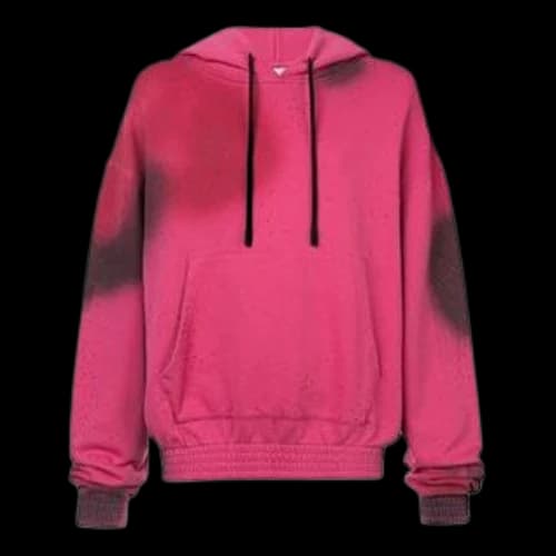 Off-White SS19 spray Cotton Hooded Fleece Men Pink
