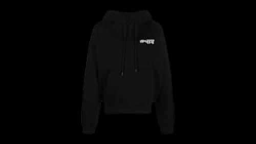 OFF-WHITE Carlos Arrow Logo Oversized Hoodie Black